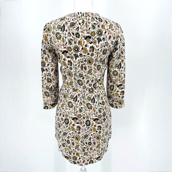 A.L.C. Womens Dress Size 4 Tordi Floral Paisley Silk 3/4 Sleeve Tiered Mini - Picture 4 of 9